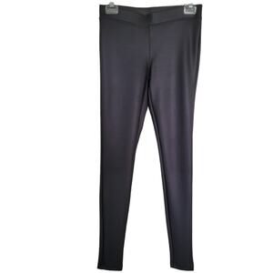 Express Women's Faux Leather Leggings XS Midrise Gray Charcoal Pant Grunge Chic